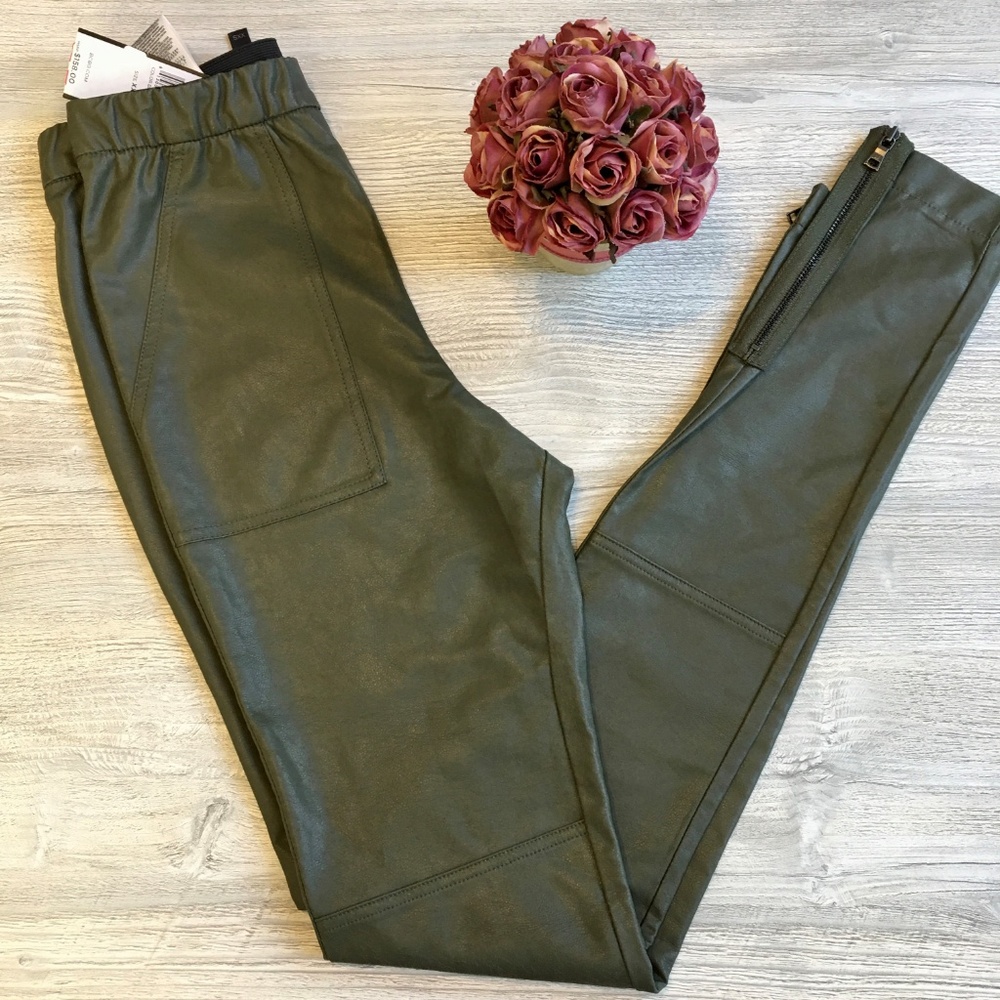 BCBGMAXAZRIA Faux Leather Leggings Skinny Pants